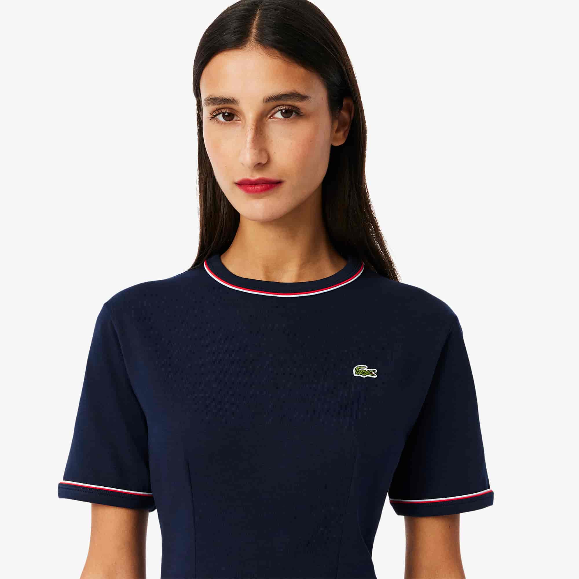 Robe t-shirt jersey à liserés