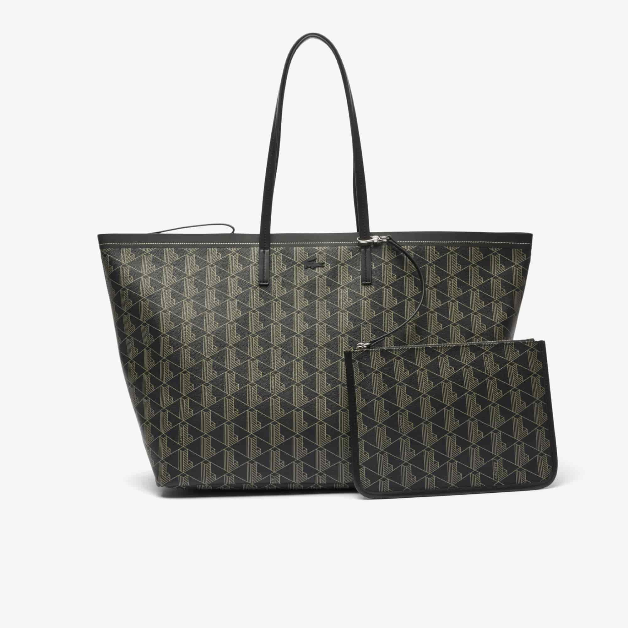 Sac cabas XXL Zely grainé avec pochette